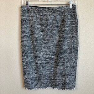 Max Studio Skirt Black White Classic Stretch Work NWT